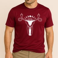 Pro Roe Middle Finger Uterus Womens Rights Cooling Performance Crew T-Shirt
