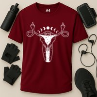 Pro Roe Middle Finger Uterus Womens Rights Cooling Performance Crew T-Shirt