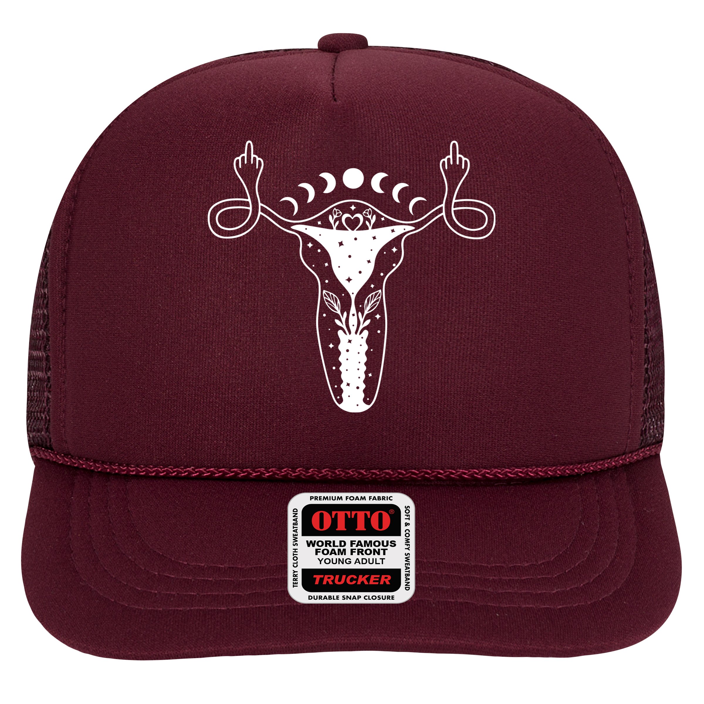 Pro Roe Middle Finger Uterus Womens Rights Hat