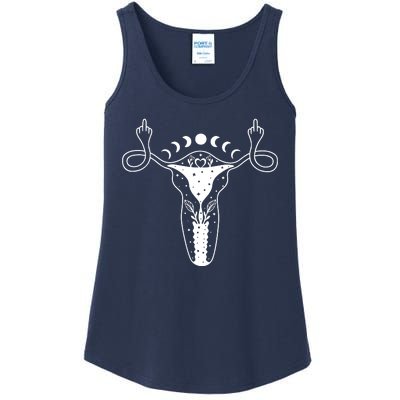 Pro Roe Middle Finger Uterus Womens Rights Ladies Essential Tank