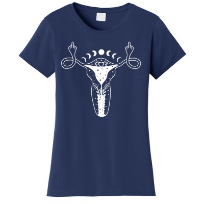 Pro Roe Middle Finger Uterus Womens Rights Women's T-Shirt