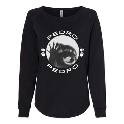 Pedro Raccoon Meme Funny Cute Womens California Wash Sweatshirt