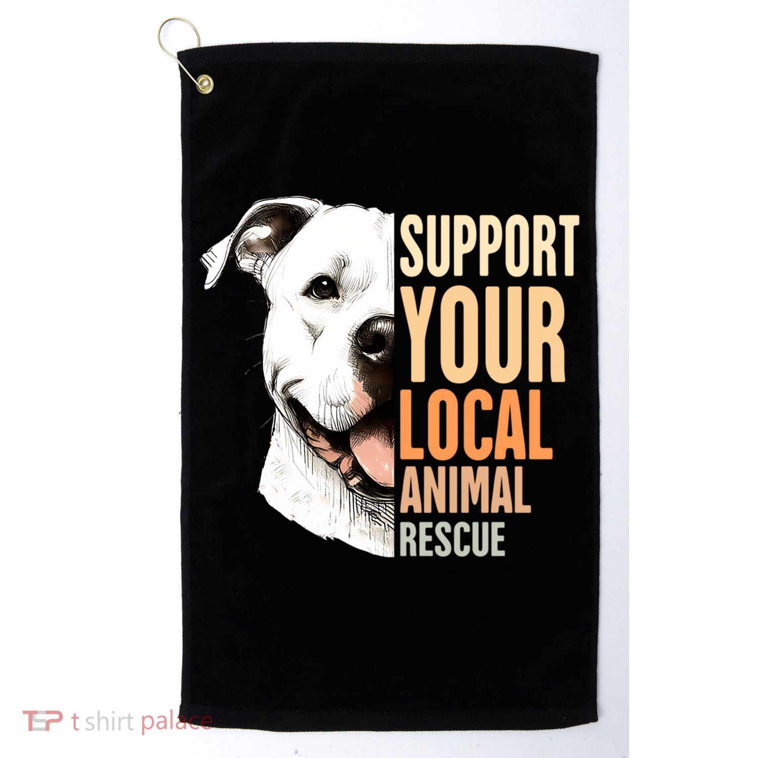 Pitbull Rescue Mom Adoption Support Your Local Animal Rescue  Golf Towel