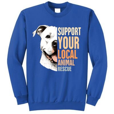 Pitbull Rescue Mom Adoption Support Your Local Animal Rescue  Sweatshirt