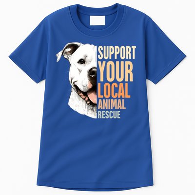 Pitbull Rescue Mom Adoption Support Your Local Animal Rescue  Tall T-Shirt