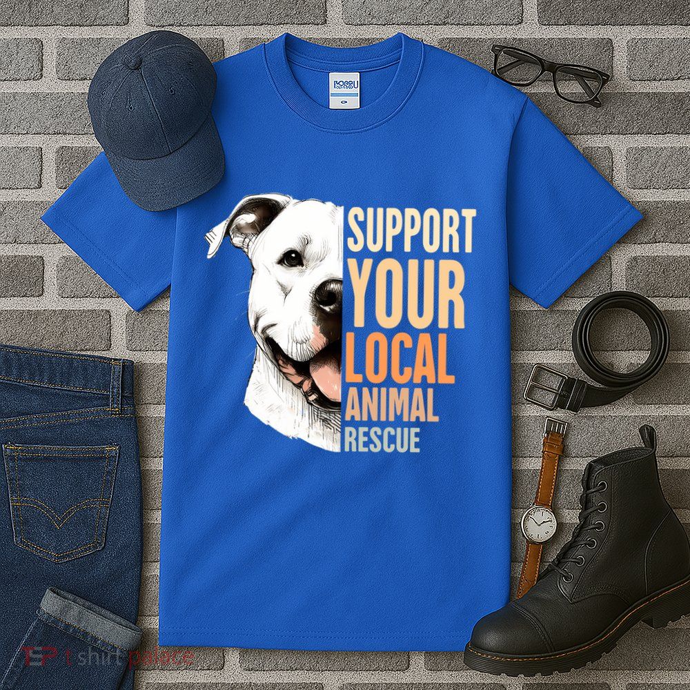 Pitbull Rescue Mom Adoption Support Your Local Animal Rescue  Tall T-Shirt