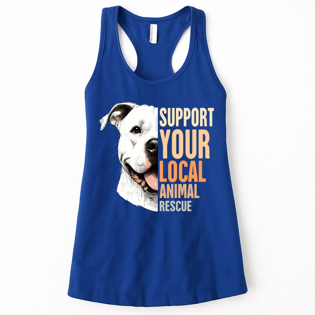 Pitbull Rescue Mom Adoption Support Your Local Animal Rescue  Womens Tank Top