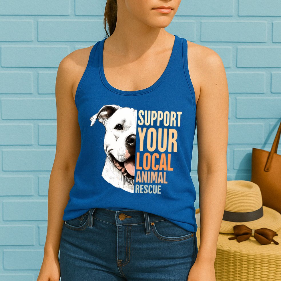 Pitbull Rescue Mom Adoption Support Your Local Animal Rescue  Womens Tank Top