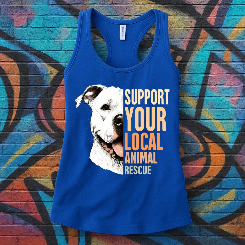Pitbull Rescue Mom Adoption Support Your Local Animal Rescue  Womens Tank Top