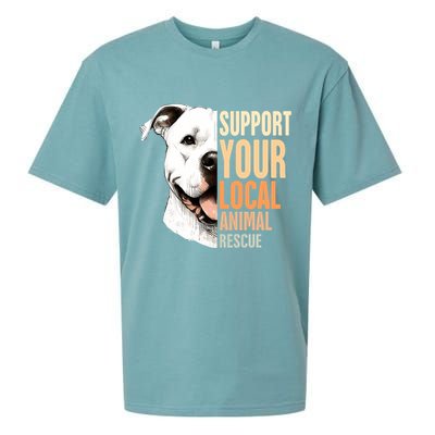Pitbull Rescue Mom Adoption Support Your Local Animal Rescue  Sueded Cloud Jersey T-Shirt