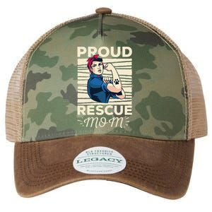 Proud Resuce Mom Dog Rescue Legacy Tie Dye Trucker Hat