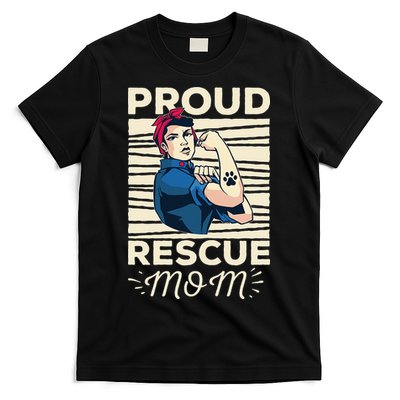 Proud Resuce Mom Dog Rescue T-Shirt