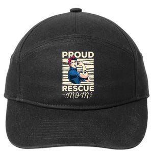 Proud Resuce Mom Dog Rescue 7-Panel Snapback Hat