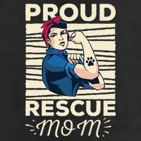 Proud Resuce Mom Dog Rescue Adult Drive Performance Visor