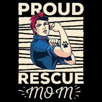 Proud Resuce Mom Dog Rescue Sustainable Beanie