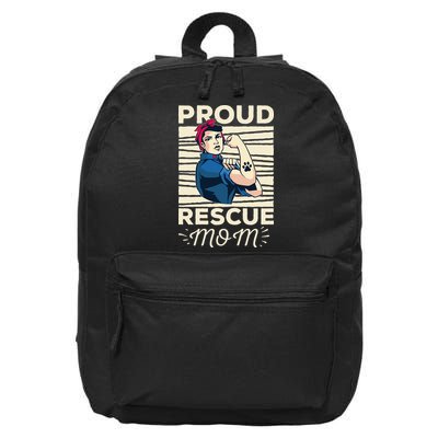 Proud Resuce Mom Dog Rescue 16 in Basic Backpack