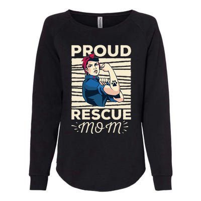 Proud Resuce Mom Dog Rescue Womens California Wash Sweatshirt