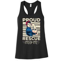 Proud Resuce Mom Dog Rescue Women's Racerback Tank