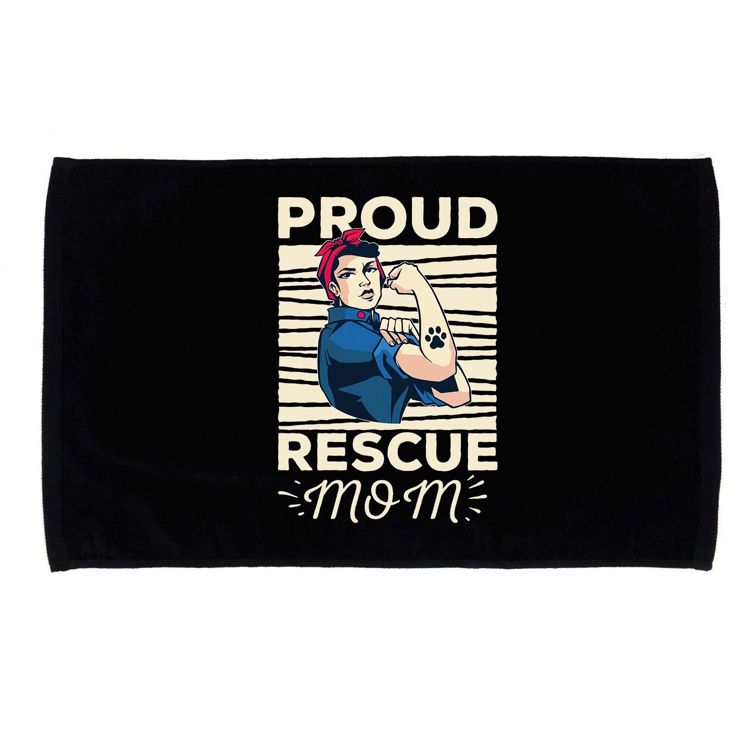 Proud Resuce Mom Dog Rescue Microfiber Hand Towel