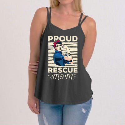 Proud Resuce Mom Dog Rescue Women's Strappy Tank