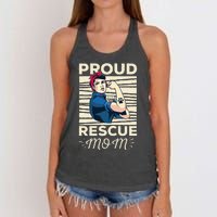 Proud Resuce Mom Dog Rescue Women's Knotted Racerback Tank