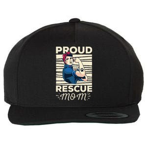 Proud Resuce Mom Dog Rescue Wool Snapback Cap