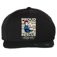 Proud Resuce Mom Dog Rescue Wool Snapback Cap