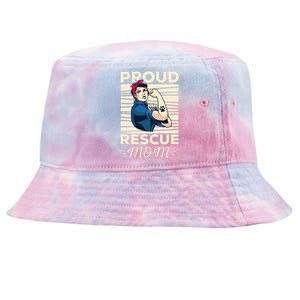 Proud Resuce Mom Dog Rescue Tie-Dyed Bucket Hat