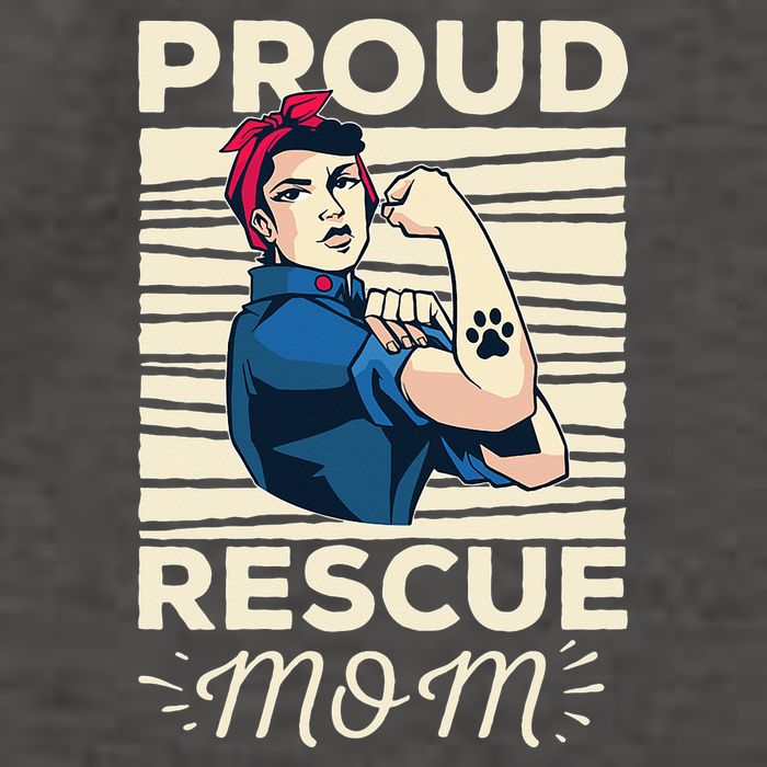 Proud Resuce Mom Dog Rescue Vector Backpack