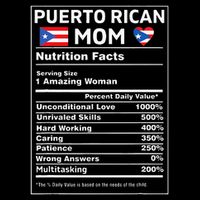 Puerto Rican Mom Nutrition Facts Boricua Puerto Rico Pr Flag Womens Tank Top