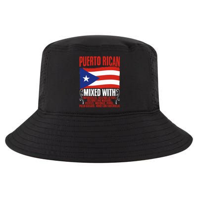 Puerto Rican Mixed With Rican Flag Pride Cool Comfort Performance Bucket Hat