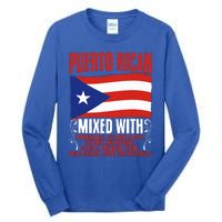 Puerto Rican Mixed With Rican Flag Pride Tall Long Sleeve T-Shirt