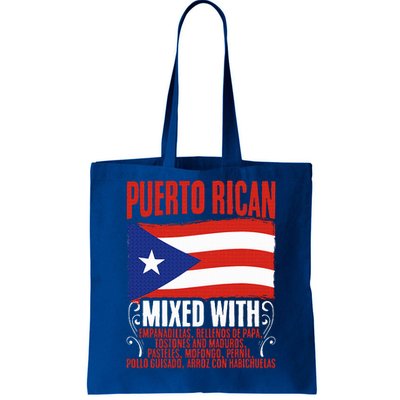 Puerto Rican Mixed With Rican Flag Pride Tote Bag