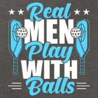Pickleball Real Men Play With Pickle Balls Funny Humor Cotton Canvas Backpack