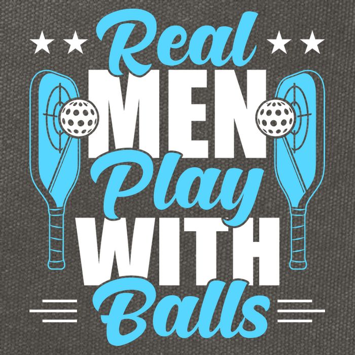 Pickleball Real Men Play With Pickle Balls Funny Humor Cotton Canvas Backpack