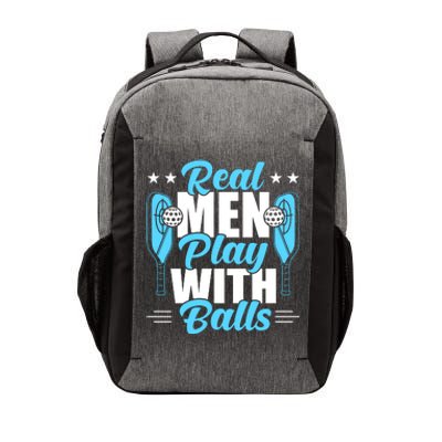 Pickleball Real Men Play With Pickle Balls Funny Humor Vector Backpack