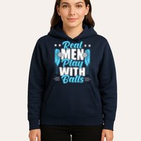 Pickleball Real Men Play With Pickle Balls Funny Humor Hoodie