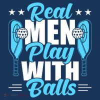 Pickleball Real Men Play With Pickle Balls Funny Humor Beanie