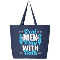 Pickleball Real Men Play With Pickle Balls Funny Humor 25L Jumbo Tote