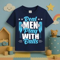 Pickleball Real Men Play With Pickle Balls Funny Humor Toddler T-Shirt