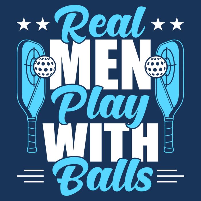 Pickleball Real Men Play With Pickle Balls Funny Humor Visor