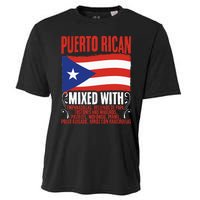 Puerto Rican Mixed With Puerto Rico Puerto Rican Flag Pride Cooling Performance Crew T-Shirt