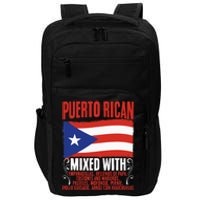 Puerto Rican Mixed With Puerto Rico Puerto Rican Flag Pride Impact Tech Backpack