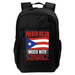 Puerto Rican Mixed With Puerto Rico Puerto Rican Flag Pride Daily Commute Backpack