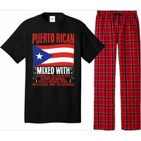 Puerto Rican Mixed With Puerto Rico Puerto Rican Flag Pride Pajama Set