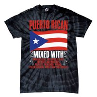 Puerto Rican Mixed With Puerto Rico Puerto Rican Flag Pride Tie-Dye T-Shirt