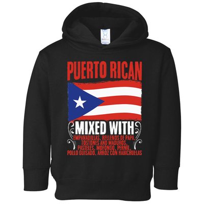 Puerto Rican Mixed With Puerto Rico Puerto Rican Flag Pride Toddler Hoodie