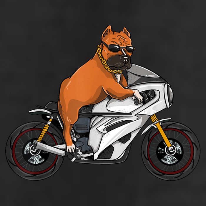 Pitbull Riding Motorcycle Funny Pit Bull Biker Pittie Dog Adult Drive Performance Visor