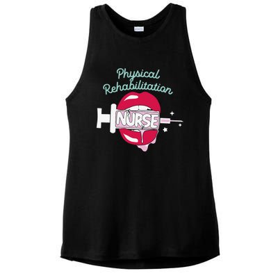 Physical Rehabilitation Nurse Cute Rn Rehab Nursing Hot Lips Ladies PosiCharge Tri-Blend Wicking Tank