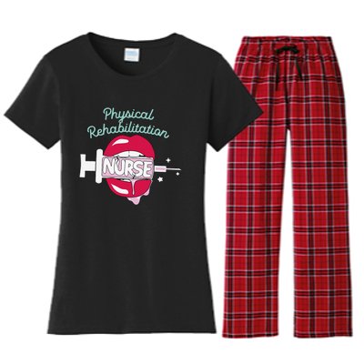 Physical Rehabilitation Nurse Cute Rn Rehab Nursing Hot Lips Women's Flannel Pajama Set